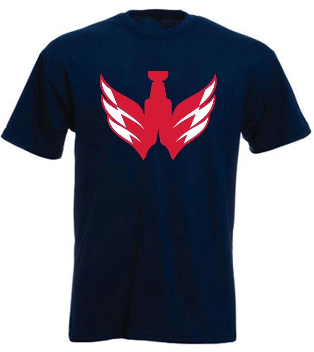NAVY Alexander Ovechkin Washington Capitals Stanley Cup Logo T-Shirt XL