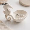 Bedroom Aesthetic Accessories 3D Printed Seahorse Shell Jewelry Tray for Rings Necklaces Bracelets, Ocean Small Storage Box Style Desktop Organizer,