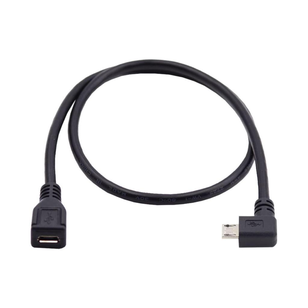 Chenyang CY Micro USB Male To Micro USB Female Extension 90 Degree Full Pin 2.0 2.0 Cable, Angled, Connection, 0.5M