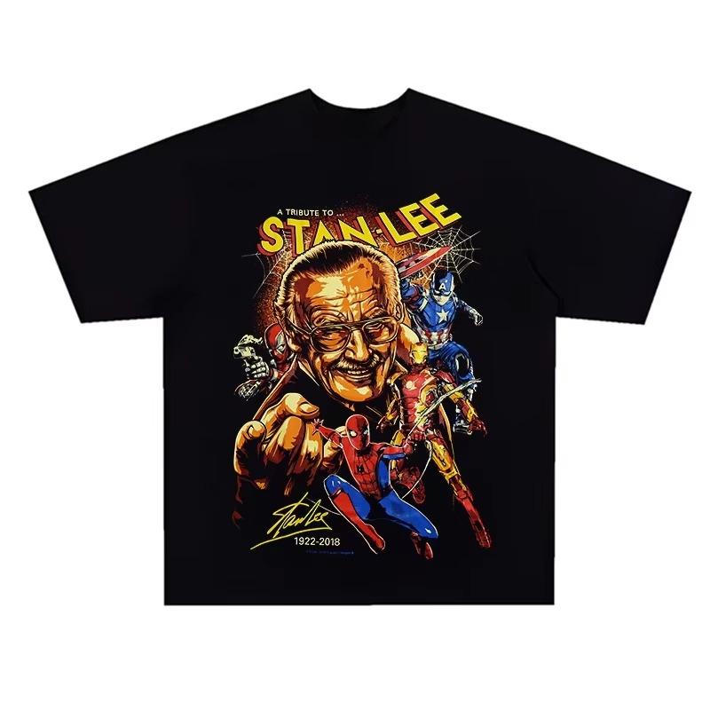 

Marvel Stan Lee Superhero Collage Graphic Printed Soft Breathable 100 Cotton Unisex Vintage Casual Short Sleeve TShirt S