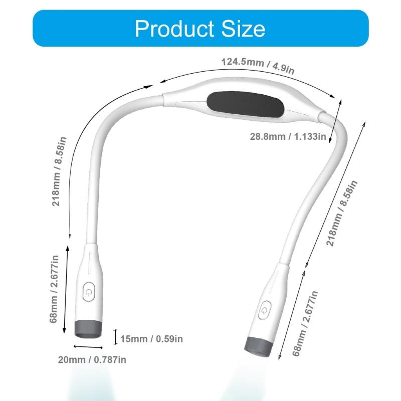 Adjustable Brightness Neck Light Rechargeable for Jogging Sewing Repair Work