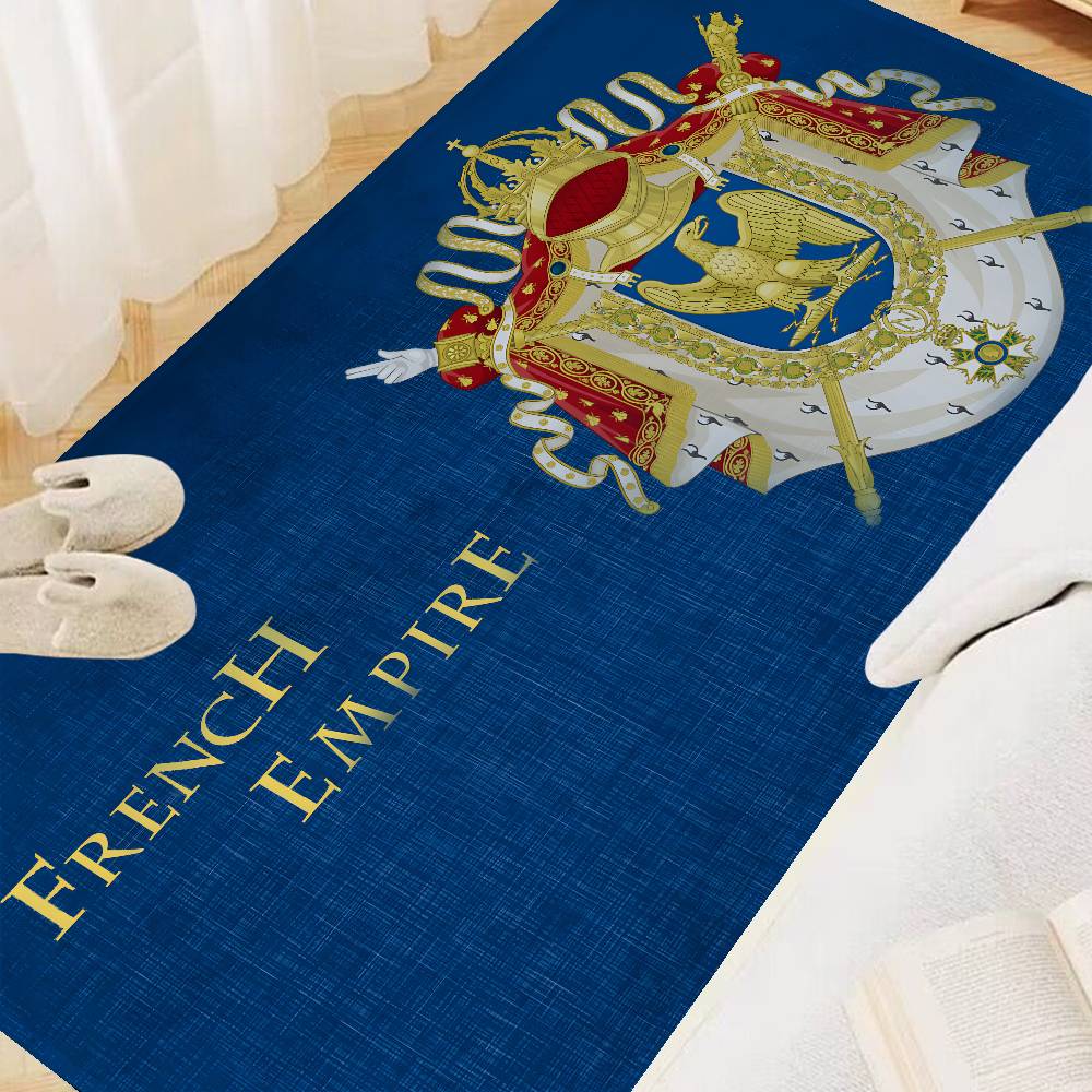 Napoleon Coat Of Arms Bathroom Mat Retro Multiple Choice Living Room Kitchen Rug Non-Slip Bedside Mats