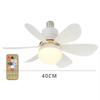 LED 30W/40W Ceiling Fan Light E27 with Remote Control for Dimming Suitable for Living Room Study Household Use 85-265V
