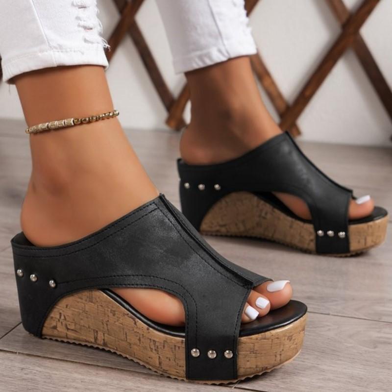 Women Summer Soft Women Shoe Slides Women's Sandals Wedge Shoes Woman Platform Heels Slippers Women Footwear