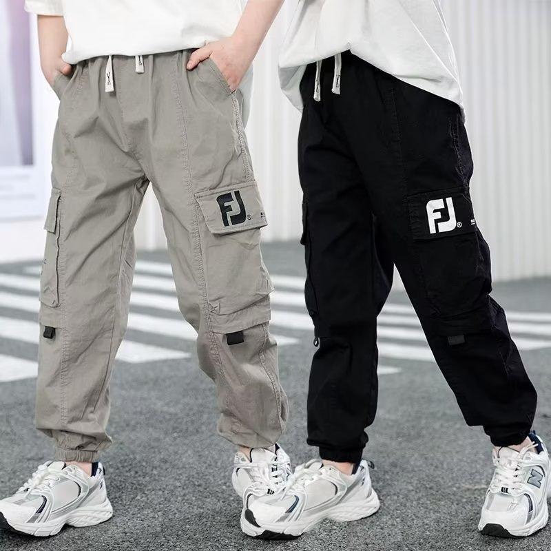 Frühling Herbst Junge Lässige Cargohosen Briefdruck Locker Sport Hosen Für 5 6 8 10 12 14 Jahre Teenager Jungen Baumwollhosen