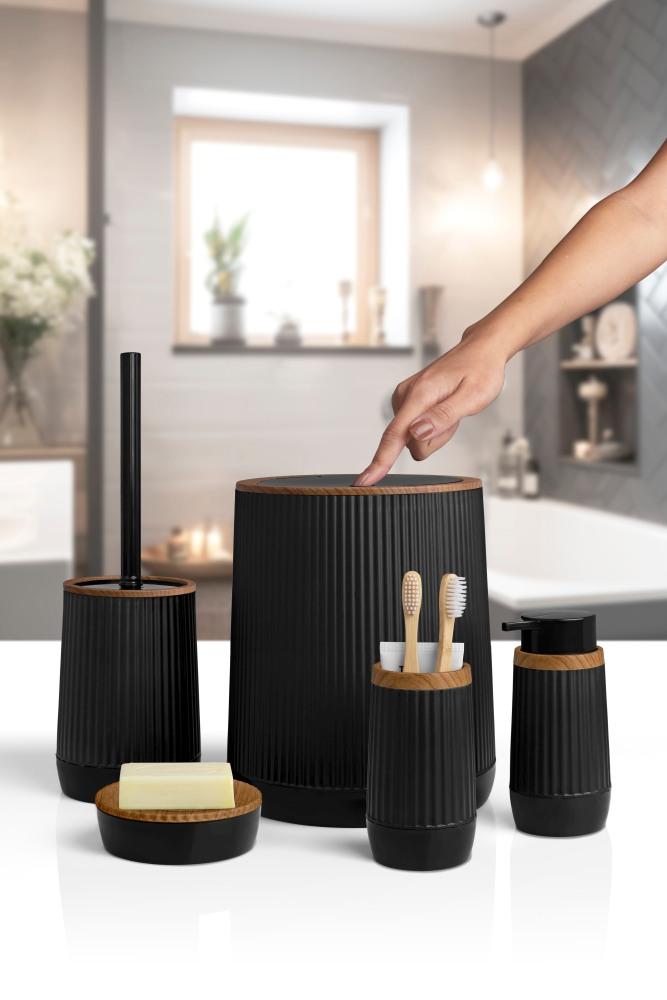Bathroom Set 5 Pcs Nida Black