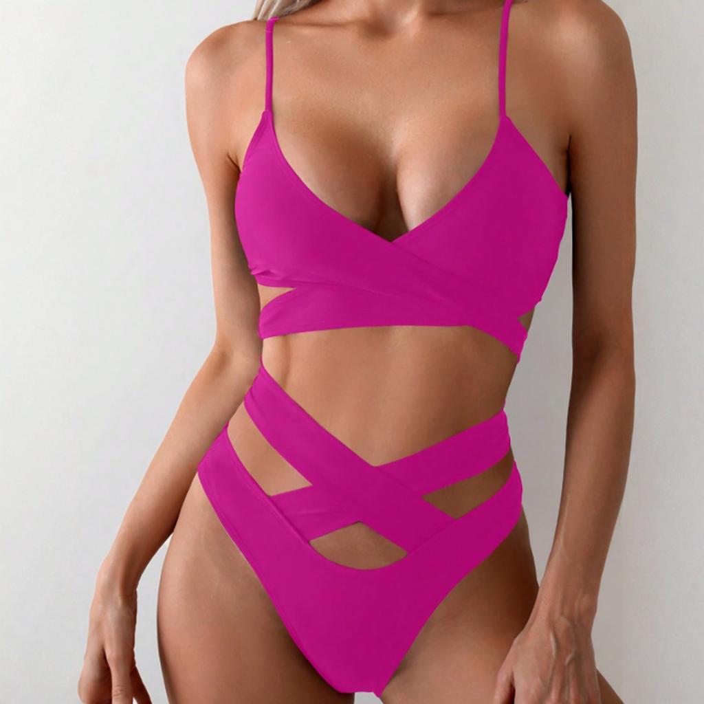 Women's Split Two-Piece Bikini Swimsuit Sport Swimsuit