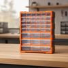 Parts Organizer Cabinet Transparent with Removable Dividers Solid Components Storage