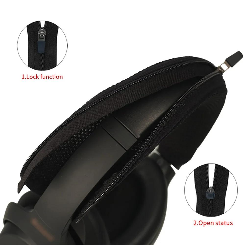 YAYINCC Quality Headphone Head Beam Cover for JBL TUNE770NC Headphone Zipper knitted fabric headband protective cover