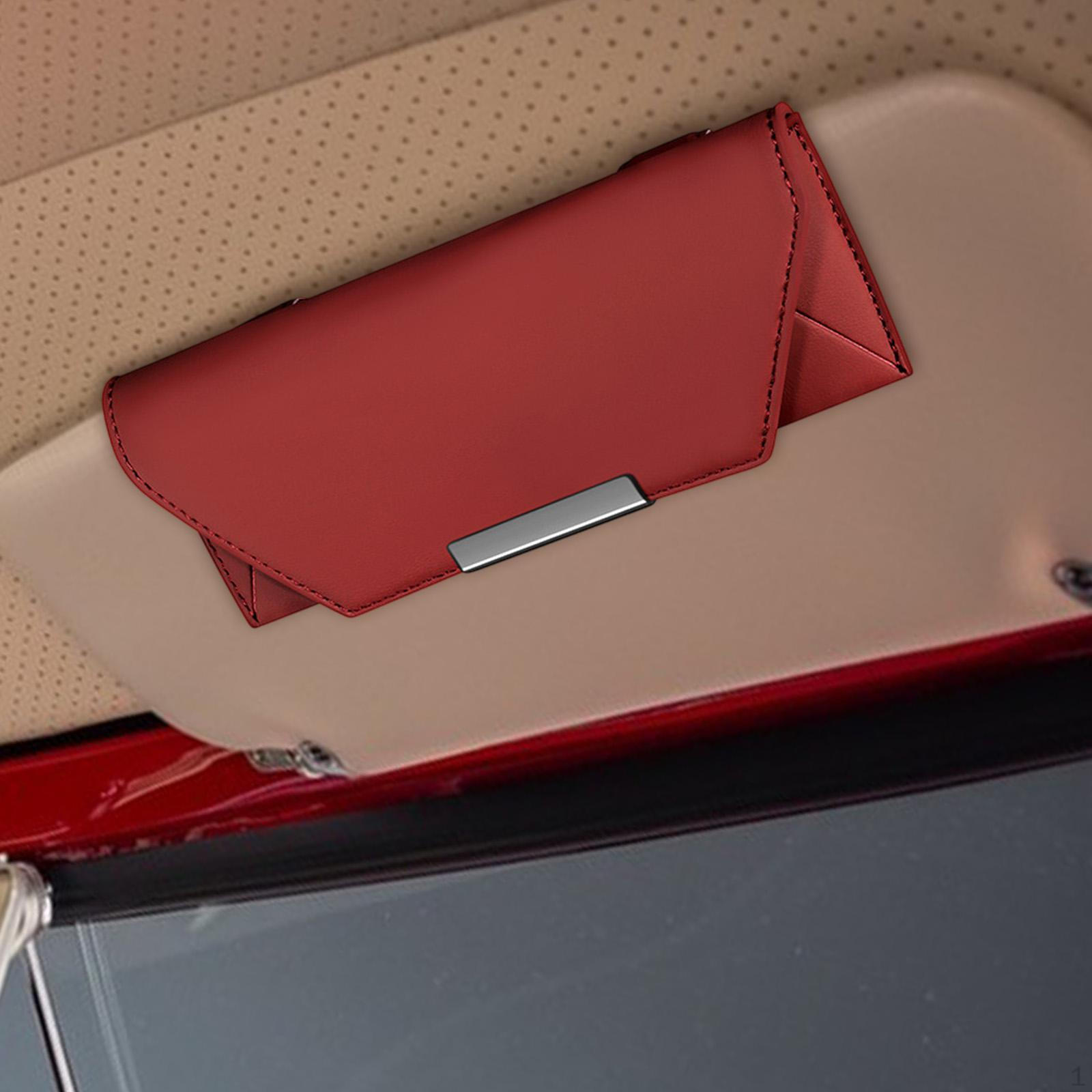 

Держатель солнцезащитных очков для солнцезащитного козырька автомобиля, салона автомобиля, внедорожника, грузовика красный