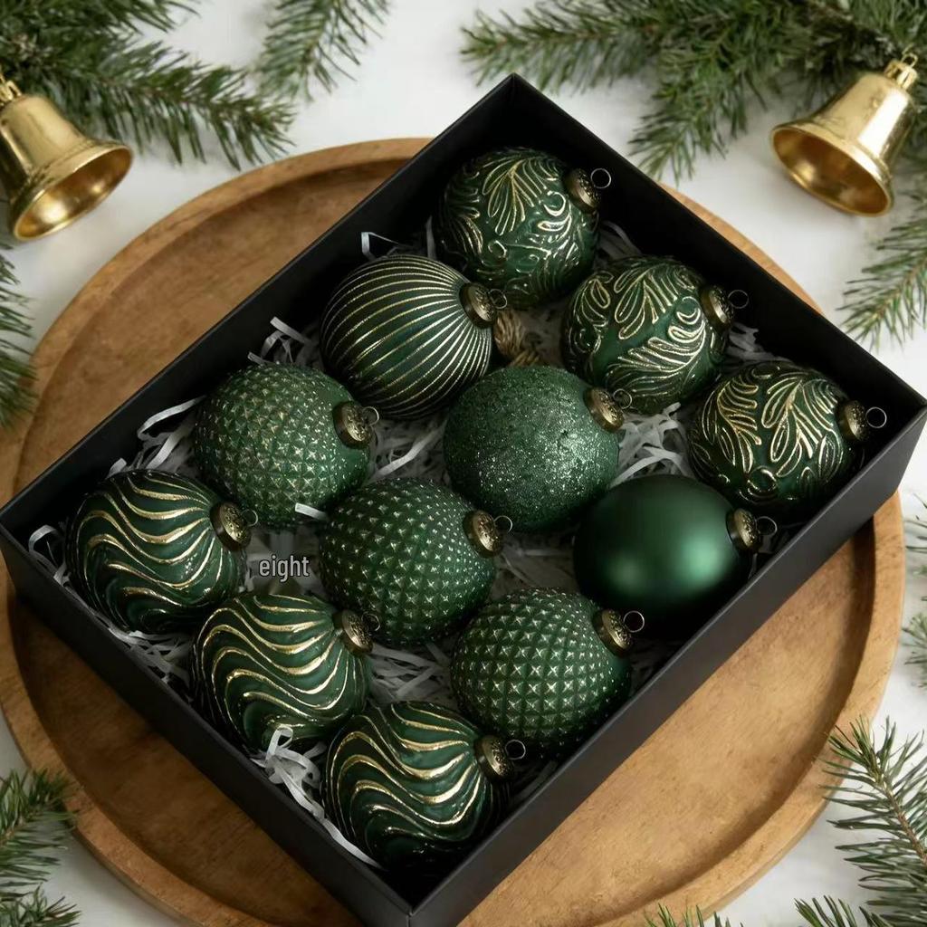 Antique Style Christmas Ornament Set: Scratch-off Ball Decorations for Trees and Windows