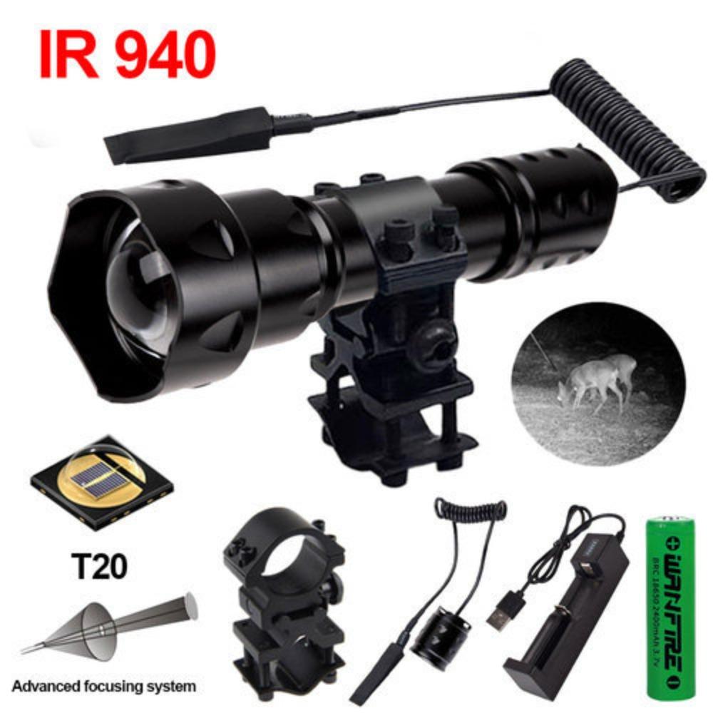 T20 850/940NM Infrared Torch | Retractable Zoom Aluminium Alloy Adventure Search Light