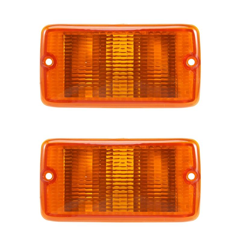 2Pcs Turn Signal Light For 2001-2006 Jeep Wrangler (TJ) Plastic Lens LH & RH 55156488AB 55156489AB-A99D