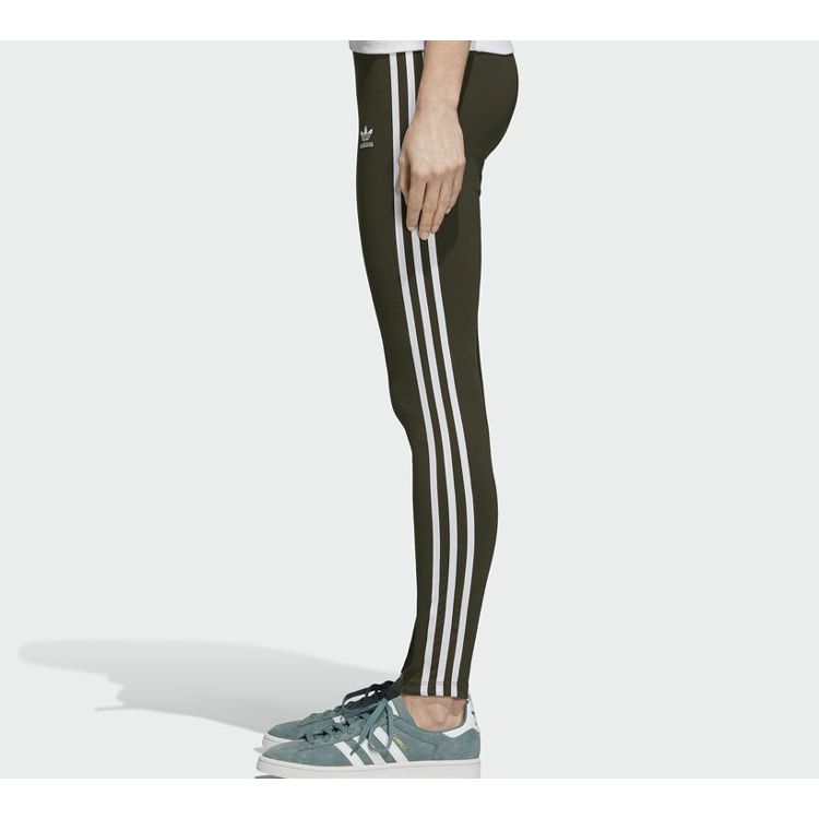 Adidas Originals Trefoil Printed Leggings Women Leggings Olive-Green DH3171