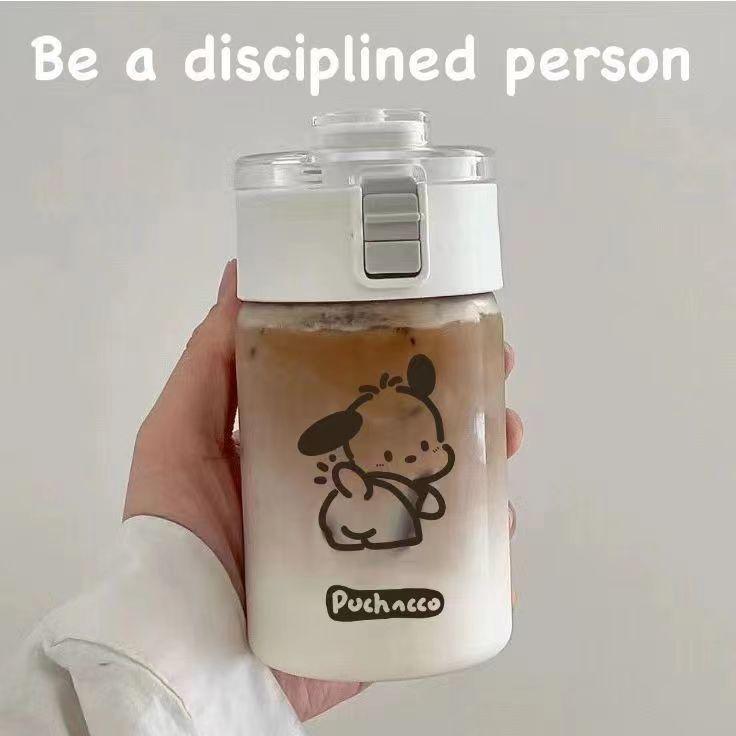 Stylish Transparent Water Bottle for Men & Women - Perfect for Tea Brewing, Office Use, and On-the-Go Hydration