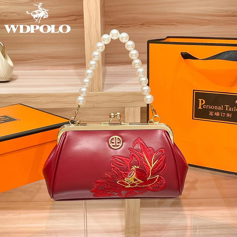 

W. D.POLO 2023 Handbag Women s New Ethnic Style Embroidered Qipao Temperament Embroidered One Shoulder Crossbody Chain Small Bag