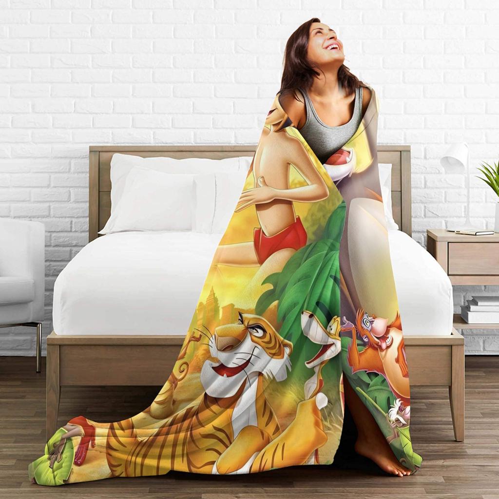 Morbida Coperta Decorativa Il Libro della Giungla Coperte da Letto in Flanella per Esterno Novità Copridivano Letto