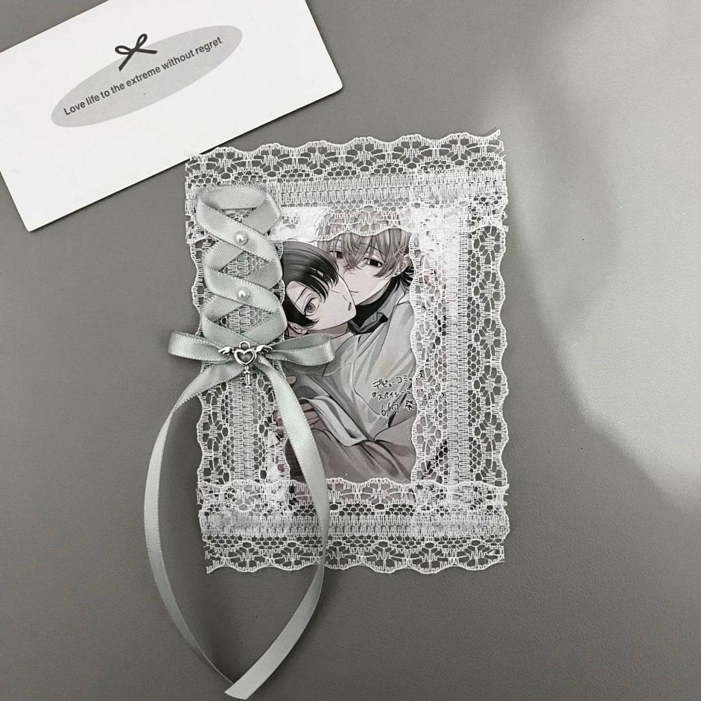 Handmade Lace Photo Card Holder, 3 Inch Photocard Sleeve, Anime K-pop Photocard Storage,Polaroid Protector, DIY Crafts Gift
