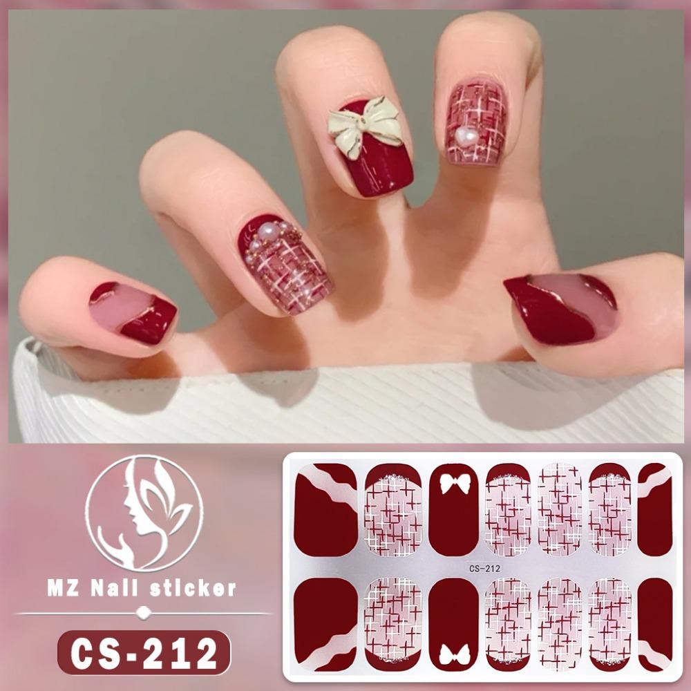 Waterproof No-bake Gel Nail Polish Film Full Sticker Japanese and Korean Style Love Nail Art Film Paper Nail Film Paper Patch