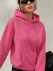 Women's Loose-fitting Hooded Long-sleeved Drawstring Kangaroo Pocket Pullover Hoodie, Casual Street Style, Autumn Daily Wear