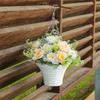 Artificial Hanging Flower In Basket for Outdoor Indoor Courtyards Decorations, Hanging Flower Plant Basket for Spring