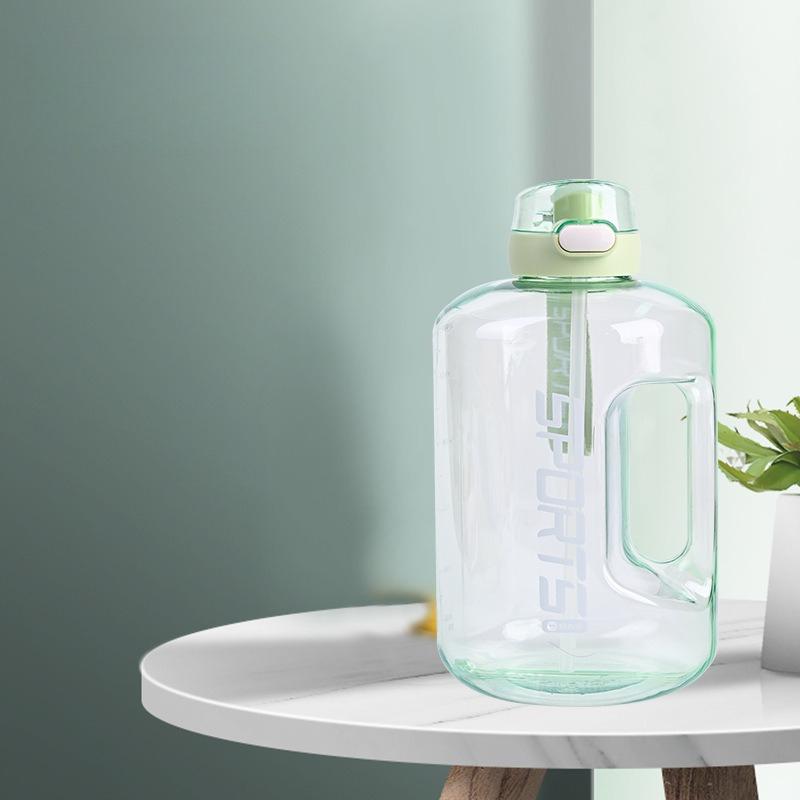 1.7L/2.7L Fitness Cup Drinking Bottle Large Capacity Portable PC Sports Water with Straw Good-looking Student Drink Kettle