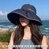 New hat summer women summer vinyl visor sunscreen face bucket hat anti purple line sun hat