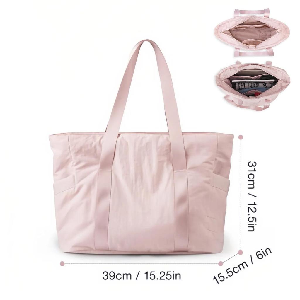 Dámská taška přes rameno s velkou kapacitou - Cestovní kabelka a nákupní taška pro dojíždění s přihrádkou na notebook a podložku na jógu