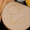 Gold-Plated Double Layer Thin Chain Stainless Steel Hand Chain Jewelry