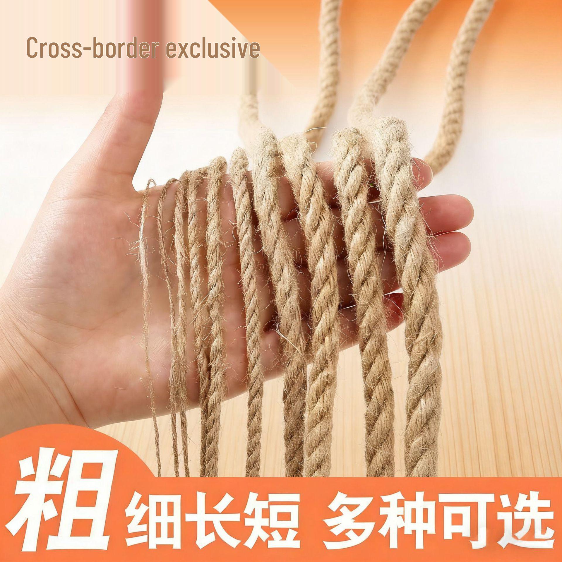 Custom Handmade Jute Hemp Rope for DIY Retro Decoration Rolls 4mm per meter price