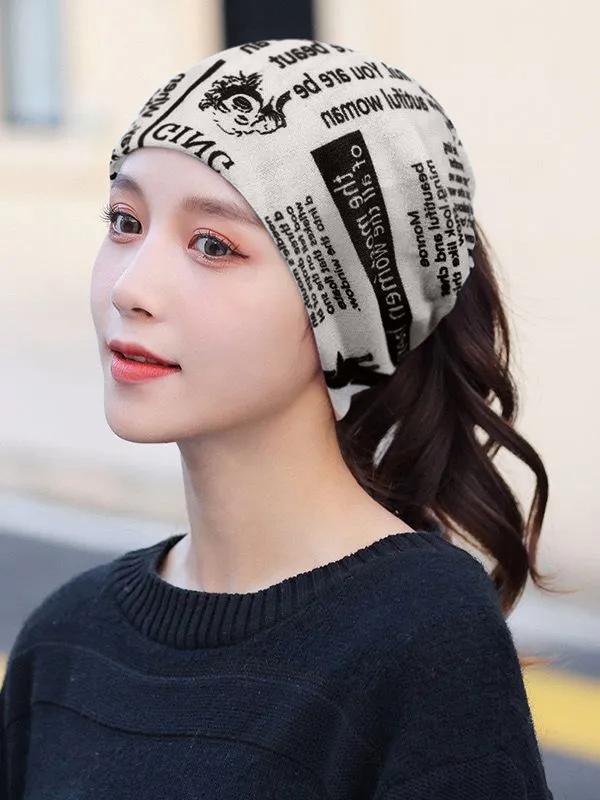 

Thermal Pullover Sports Hat Casual Ear Cover Head Wrap Hat Suitable for Outdoor Activities and Cold Weather Protection One Size белый