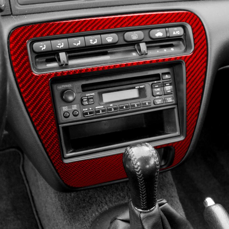 For Honda Prelude1997 1998 1999 2000 2001 Carbon fiber car accessories Interior Air Condition Multimedia Adjust Panel Cover Trim