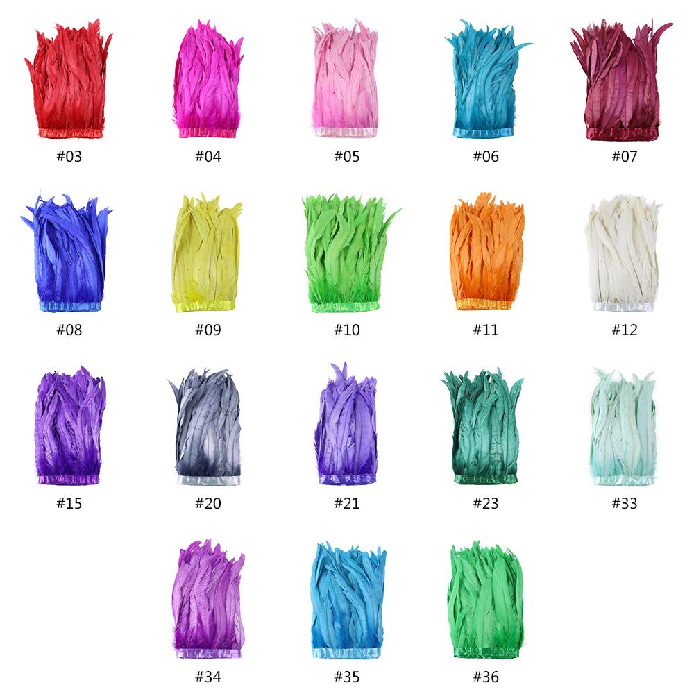 1M zlatá stříbrná kohoutí peří ozdobná stuha 25-30Cm přírodní peří třásně pro svatební párty oblečení dekorace chocholy řemesla