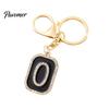 26 Alphabet Charm A-Z Rhinestone Letter Keychain, Zinc Alloy Capital Keyring, Plated for Handbags and Backpacks Decorative Key Accessory