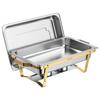4 Packs Chafing Dishes for Buffet Set, 8.5L Stainless Steel Chafer, for Banquet Party Wedding, Rectangle Buffet Server and Warmer, with 4 Full Size