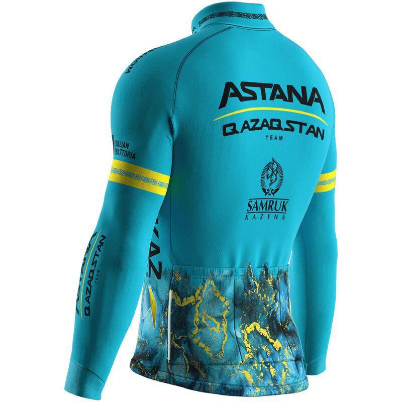 Mens Long Sleeve Fleece Cycling Jersey Set Winter Thermal Bike Wear Road Outdoor Sports