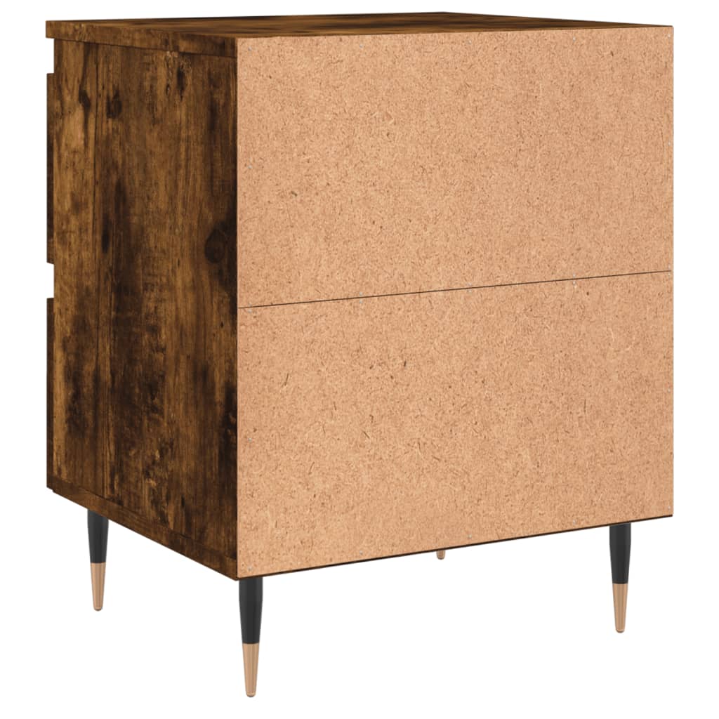 Nightstand Smoked Oak 40x35x50 cm Engineered Wood