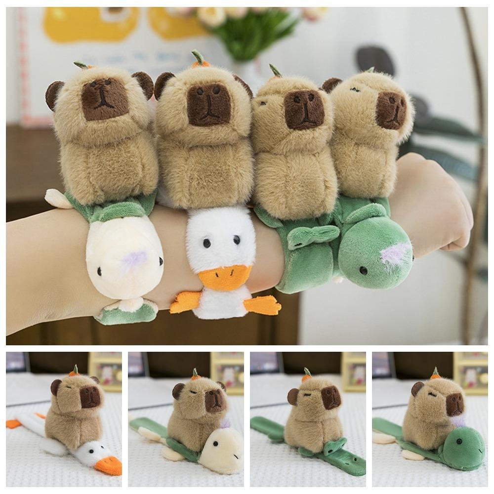 Turtle Capybara Plush Hand Ring Goose Animal Plush Slap Bracelet  Home Decor