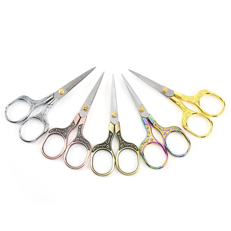 Plum Blossom Retro Embroidery Scissors - Stainless Steel, Portable for Cross Stitch and Thread Cutting