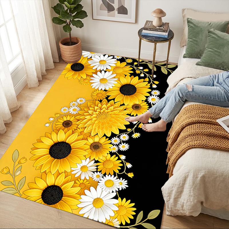 Flower Border Living Room Nonslip Area Rug Soft Carpet For Bedroom Game Playroom Sofa Office Home Decor Doormat Christmas Gift C929299