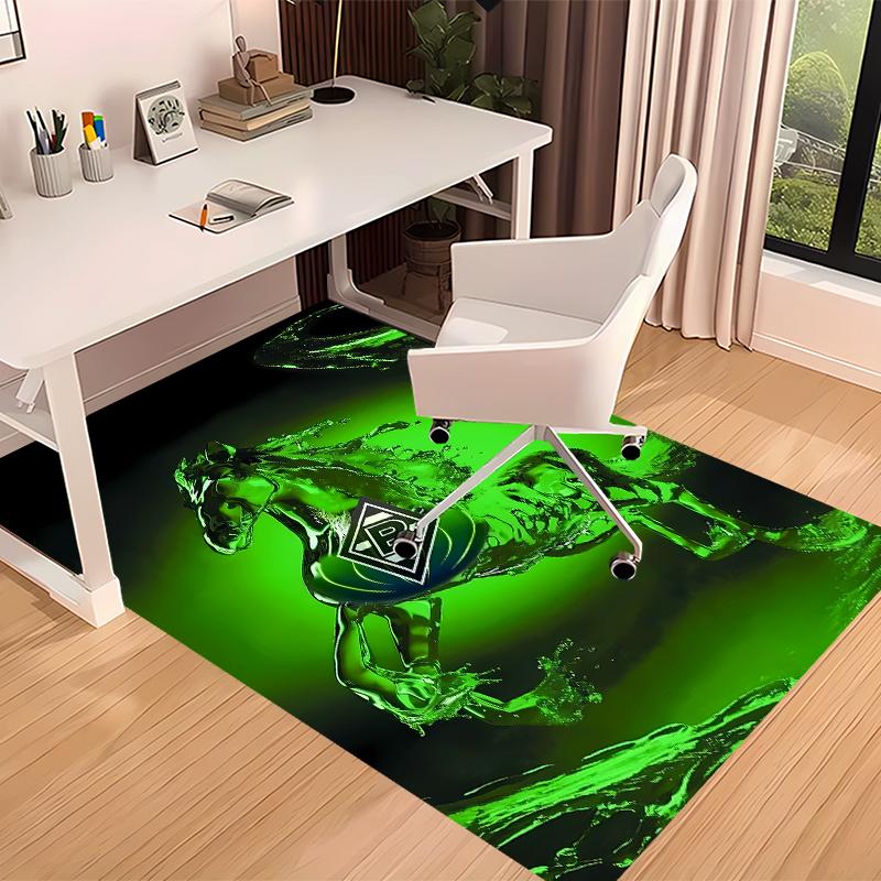 Borussia Monchengladbach Logo Printed Absorbent Washable Carpet, Non-Slip Bathroom Mats, Kitchen Rugs, Yoga Mat,Living Room Entrance, Camping Picnic R