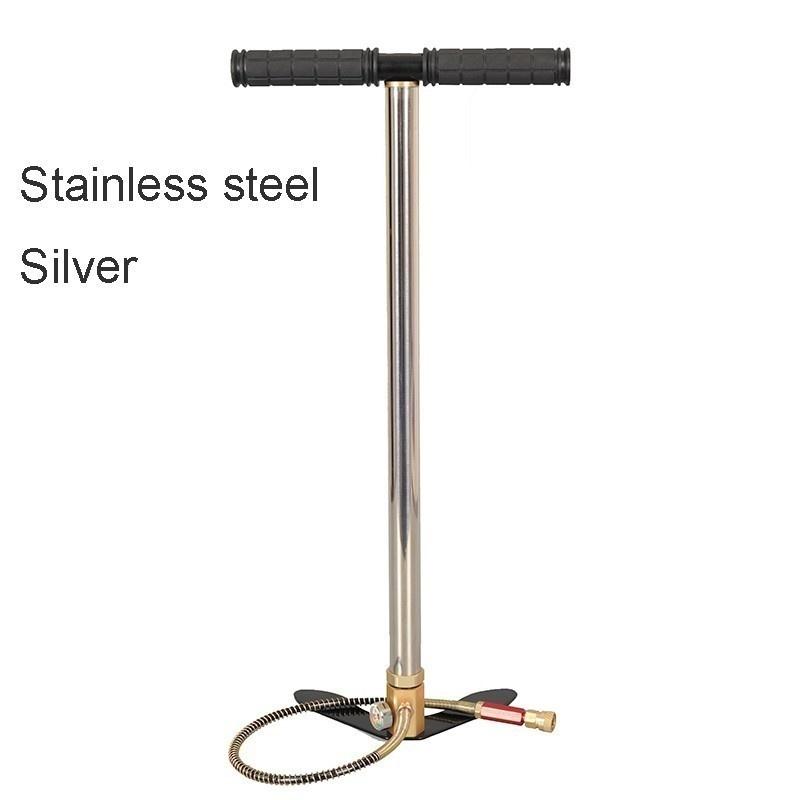 High Pressure Tire Pump 300bar 30mpa 4500psi 3 Stage Hand Pcp Pump Stainless Steel Pcp Compressor,inflator серебряный
