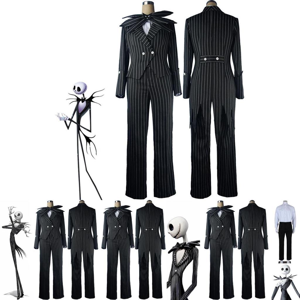 Before Nightmare The Christmas Jack Skellington Stripe Halloween Cosplay Kostüm