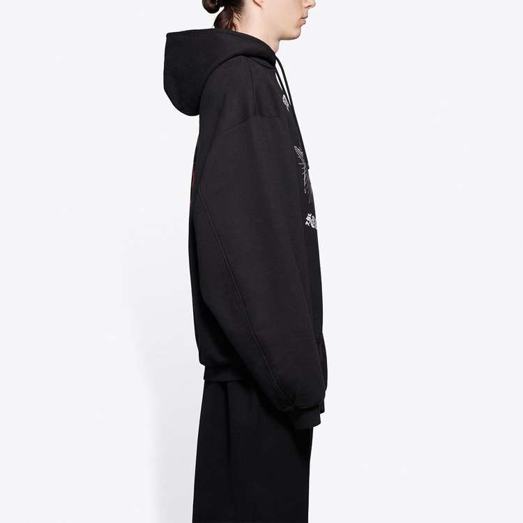 Balenciaga Sweatshirt Loose Fit Men's Black 641679TJV791000