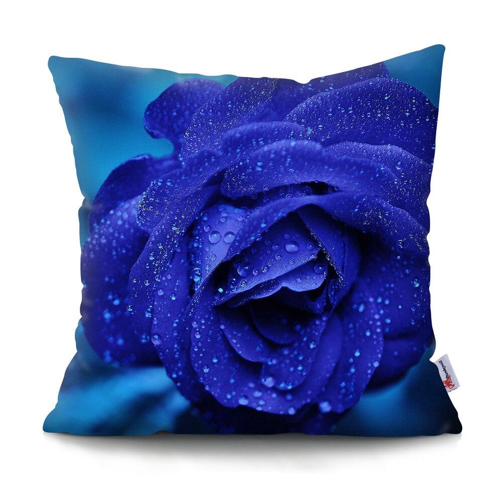 Mote Rose Putetrekk Polyester Print Putetrekk Beautiful Flower Home Decor Putetrekk