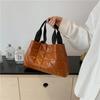 Stylish Chic Large Tote Bag For Women With Quilted Design And Pu Material In Brown And Black