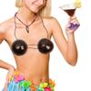 Natural Coconut Bra Novelty Coconut Bra Top Dance Costume, Comfortable to Wear For Women Hawaiian Party, Beach Parties