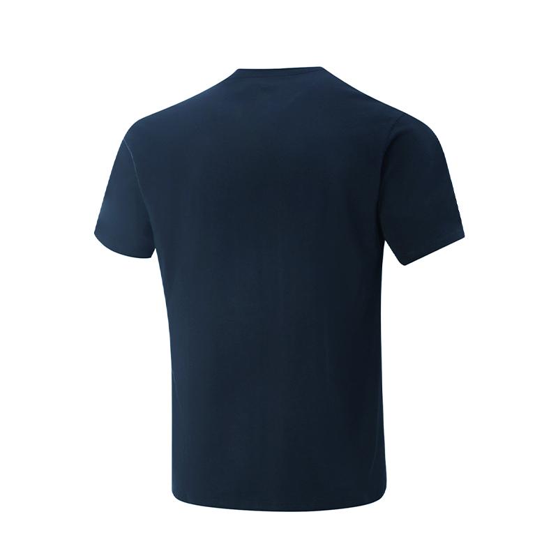 Li Ning T Shirts Unisex Guangdong Blue Crew Neck Moderate Straight Fit AHSVE61-3