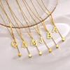 Alphabet Letter Pendant Necklace Gold Color A-Z Letter Clavicle Chain Women Choker  Birthday Gift