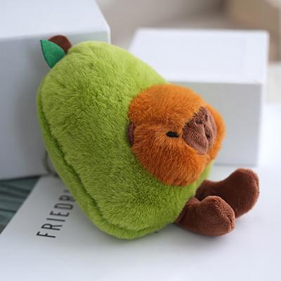 Chaveiro Pingente de Pelúcia Capivara Abacate Fofo Brinquedos Desenho Animado Kawaii Argola de Chave Para Mulheres Meninas Acessórios de Decoração de Mochila Presentes